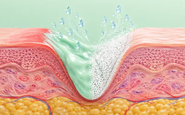 Cream turning into a dry powder on the skin