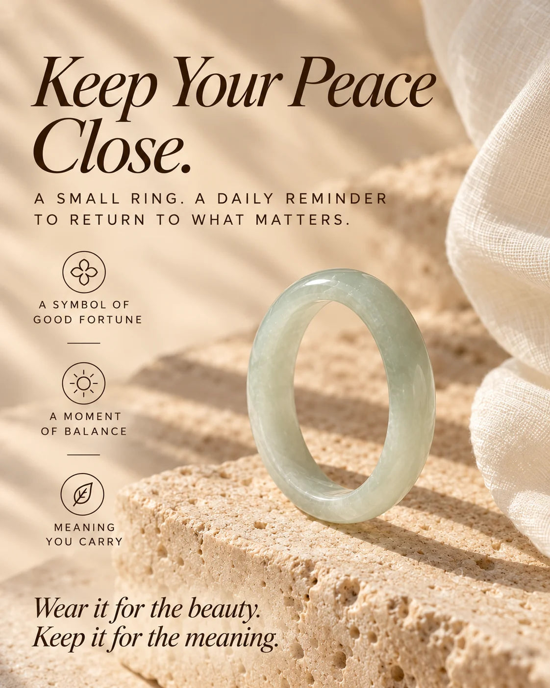 CIRA — Skinny Jade Ring